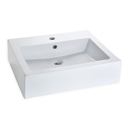 --- LAVABO FUTURA UNA PERFORACION DE SOBREPONER CON REBOSADERO ---              ----  Lavabo de sobreponer con una perforación y con rebosadero. ACCESORIOS: Chapetón para el rebosadero  ----