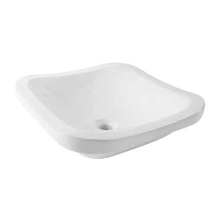 --- Lavabo de sobreponer y sobrecubierta sin rebosadero. ---